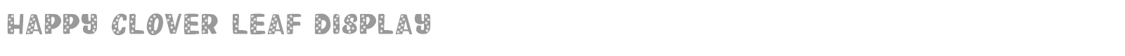 Happy Clover font preview